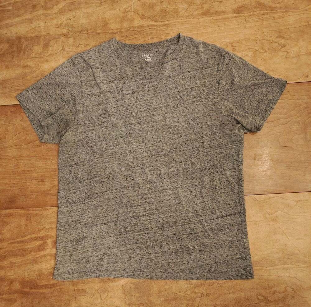 J.Crew Washed Heather Grey 100% Cotton Crewneck T-Shirt